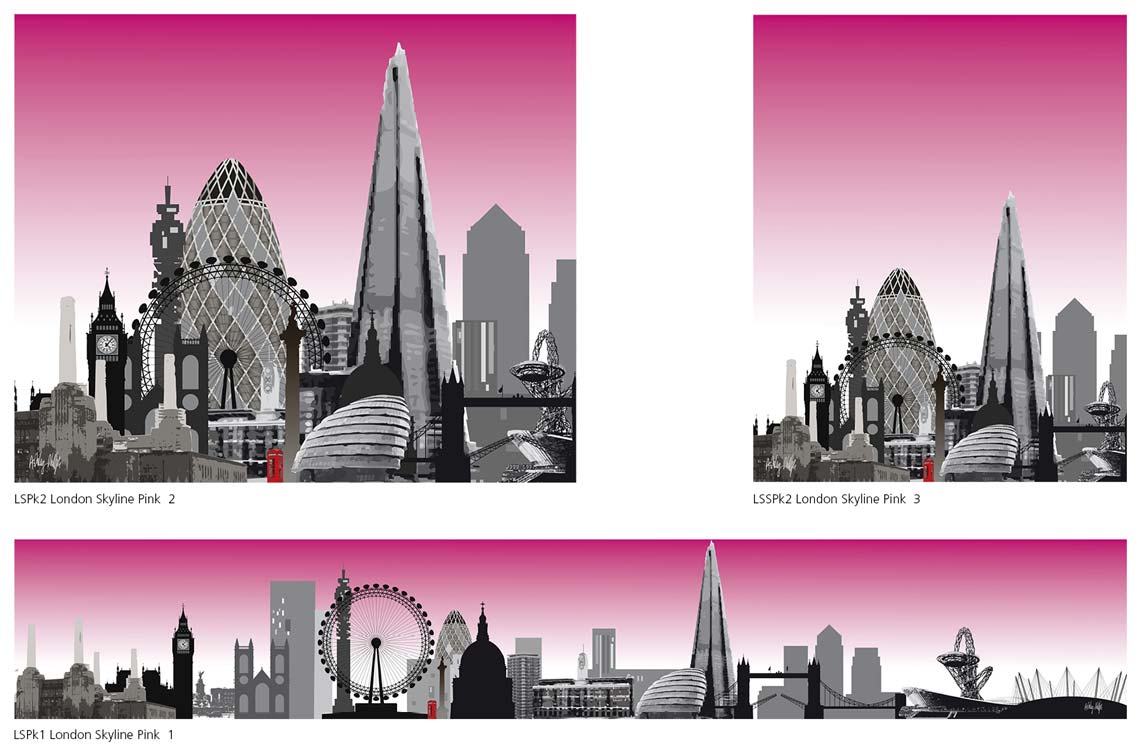 London Skylines Printed on Glass