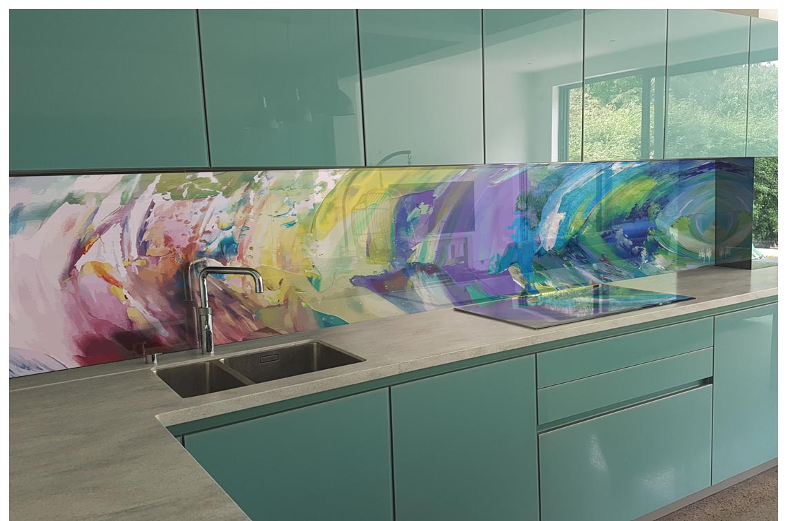Sonic Waves Printed on Glass